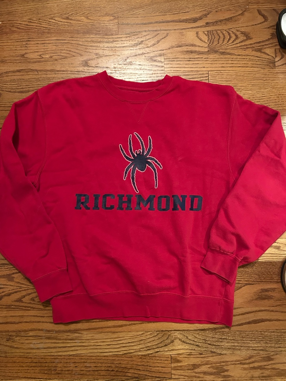 Big Cotton Richmond University Men’s M Red Oversized Sweatshirt Blue Spider Logo